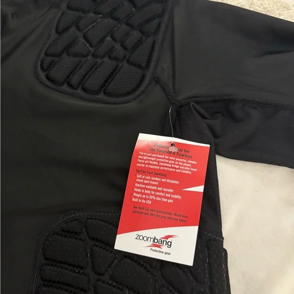 Zoombang Black Padded Sports Shirt - Picture 3 of 4